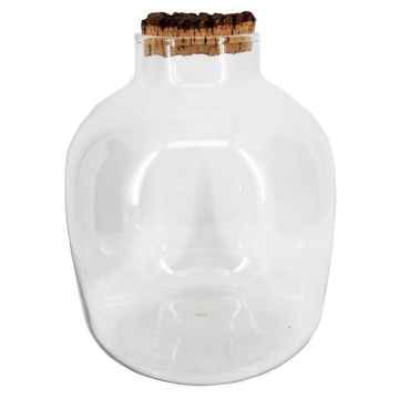 Vorratsglas RYZEL mit Korkdeckel, klar, 28cm, Ø23cm