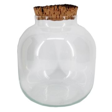 Vorratsglas RYZEL mit Korkdeckel, klar, 21cm, Ø19cm