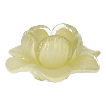 Teelichthalter FLORENA in Blütenform, Glas, weiß, 5cm, Ø10,5cm Teelichthalter FLORENA in Blütenform, Glas, weiß, 5cm, Ø10,5cm