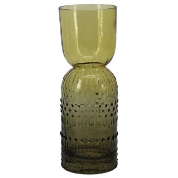 Tischvase Glas DESCON mit Punkten, cognac-braun-klar, 28,3cm, Ø10,5cm Tischvase Glas DESCON mit Punkten, cognac-braun-klar, 28,3cm, Ø10,5cm