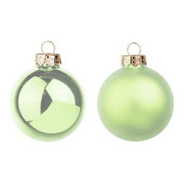 Christbaumkugel CLARIBELLE, matt-glänzend, 36 Stück, hellgrün, Ø4cm