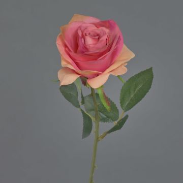 Kunstrose SIMONY, lachs-rosa, 45cm, Ø8cm