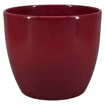 Pflanztopf TEHERAN BASAR, Keramik, weinrot, 13,5cm, Ø15,5cm