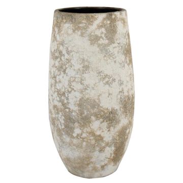 Blumenvase Keramik AROON mit Maserung, antikweiß, 50cm, Ø26cm Blumenvase Keramik AROON mit Maserung, antikweiß, 50cm, Ø26cm
