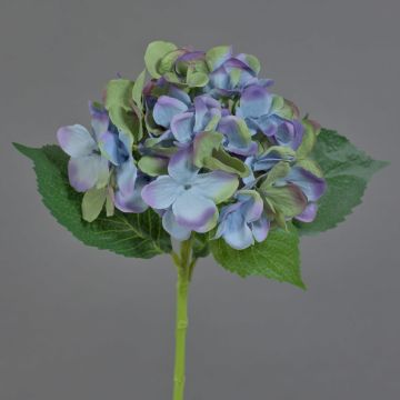 Hortensie Kunstblume GABRIELLA, blau-grün, 50cm, Ø17cm