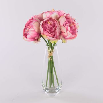 Pfingstrosen Strauß künstlich LISSADA, rosa-pink, 30cm