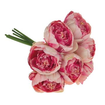 Pfingstrosen Strauß künstlich LISSADA, rosa-pink, 30cm