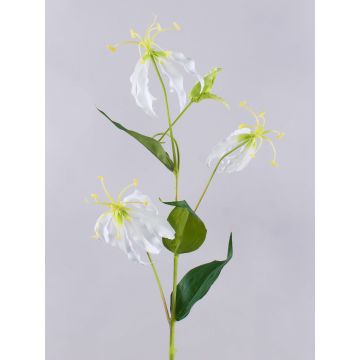 Kunstblume Gloriosa MAFIRNA, weiß-grün, 80cm
