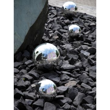 Weihnachtskugel TEODORA, glänzend silber, Ø30cm