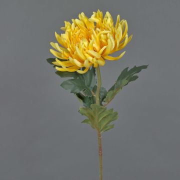 Dekoblume Chrysantheme LINGYUN, gelb-orange, 65cm, Ø16cm