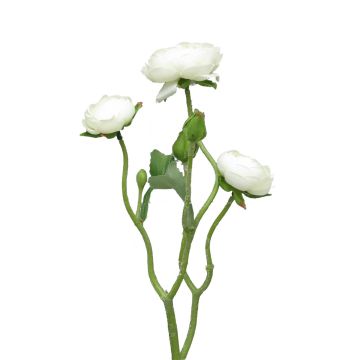 Dekoblumen Zweig Ranunkel JIXIANG, weiß, 50cm