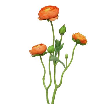 Dekoblumen Zweig Ranunkel JIXIANG, orange, 50cm