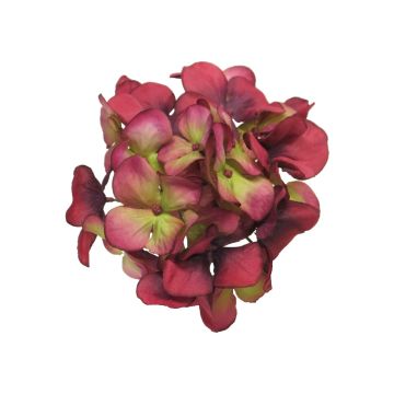 Künstliche Blume Hortensie FUHUA, rot-grün, 23cm, Ø14cm