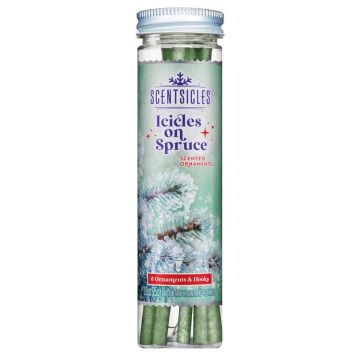 Scentsicles® Duftstäbchen, 6 Stück, 2 Halter, Fichtenfrost, grün