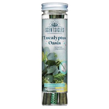 Scentsicles® Duftstäbchen, 6 Stück, 2 Halter, Eukalyptus, grün