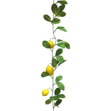 Plastik Girlande Zitrone XIALIN mit Früchten, gelb, 180cm