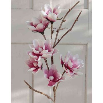 Kunststoffschaum Magnolie BIRGITTA, rosa-weiß, 105cm, Ø12-15cm