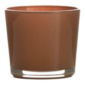 Pflanztopf aus Glas ALENA, toffee-braun, 19cm, Ø19cm