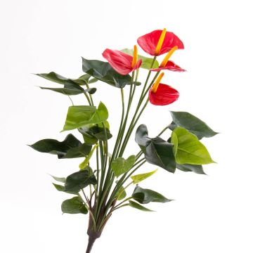 Textilblume Anthurium LORIE zum Stecken, rot, 55cm, 6x8cm