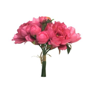 Kunst Blumenstrauß Pfingstrose LINYUAN, pink, 35cm