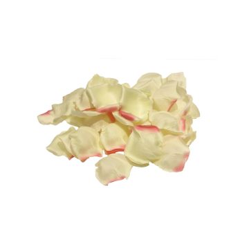 Kunst Rosenblätter JINHUI, weiß-rosa, 60 Stück