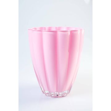 Tischvase BEA aus Glas, rosa, 17cm, Ø14cm Tischvase BEA aus Glas, rosa, 17cm, Ø14cm