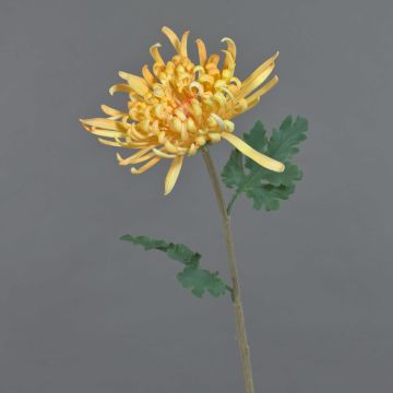 Kunstblume Chrysantheme YASULI, gelb-orange, 70cm, Ø18cm