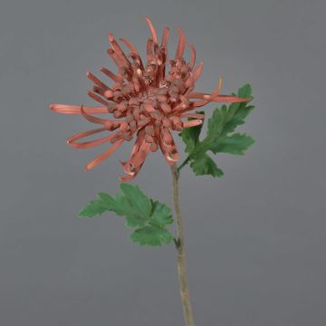 Kunstblume Chrysantheme YASULI, rot-braun, 70cm, Ø18cm