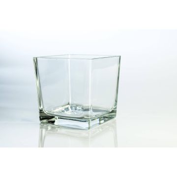 Glas Übertopf KIM AIR, klar, 12x12x12cm