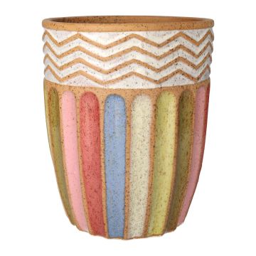 Keramiktopf BOWY mit Wellenmuster, Keramik, bunt, 19,2cm, Ø15cm Keramiktopf BOWY mit Wellenmuster, Keramik, bunt, 19,2cm, Ø15cm