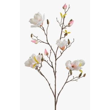 Künstliche Blume groß Magnolie LILO, weiß-rosa, 110cm, Ø5-9cm