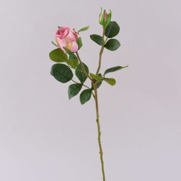 Rose künstlich RENESMEE, rosa, 45cm, Ø6cm