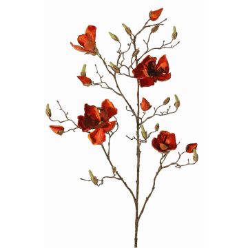 Textil Magnolienzweig JACKA, dunkelorange, 105cm Textil Magnolienzweig JACKA, dunkelorange, 105cm