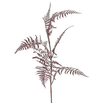 Kunst Asparagus plumosus Zweig GIONA, dunkelrot, 85cm