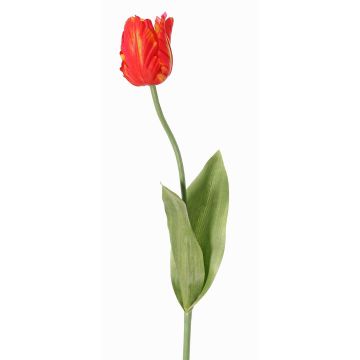 Textilblume Papageientulpe UAKARI, rot-orange-grün, 65cm, Ø6cm