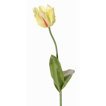 Textilblume Papageientulpe UAKARI, gelb-grün-pink, 65cm, Ø6cm