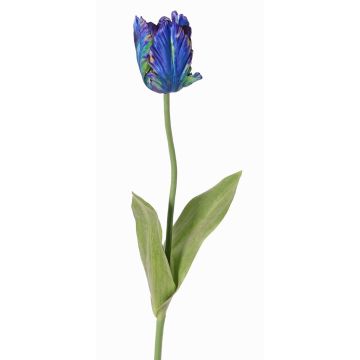 Textilblume Papageientulpe UAKARI, blau-grün-lila, 65cm, Ø6cm