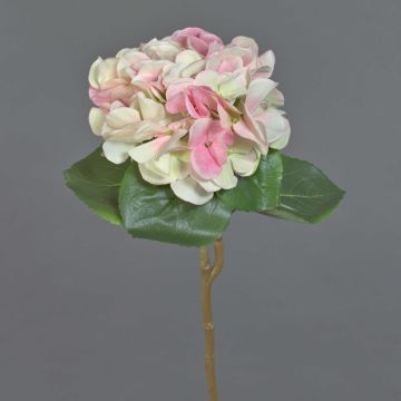 Künstliche Hortensie CHIDORI, creme-pink-grün, 60cm, Ø18cm