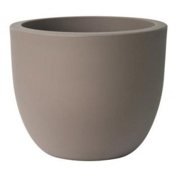 Runder Übertopf ETRION aus Kunststoff, taupe, 61cm, Ø74cm