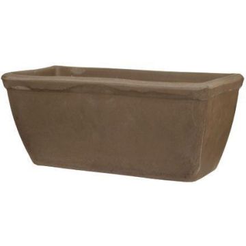 Pflanzkasten MUKIL aus Terrakotta, braun, 39x18x17cm