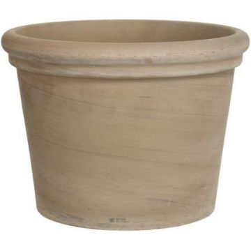 Terrakotta Blumentopf NORETH, Maserung, braun, 32cm, Ø36cm