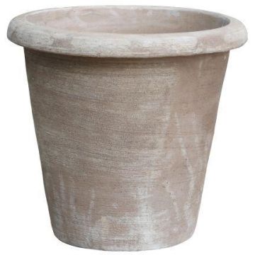 Terrakotta Pflanztopf ELVORN, handmade, patiniert, braun, 55cm, Ø58cm Terrakotta Pflanztopf ELVORN, handmade, patiniert, braun, 55cm, Ø58cm