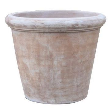 Terrakotta Pflanztopf VIRELY, handmade, patiniert, braun, 41cm, Ø46cm Terrakotta Pflanztopf VIRELY, handmade, patiniert, braun, 41cm, Ø46cm