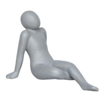Gartenfigur Mann VUNKY aus Polystone, grau, 69x46x51cm Gartenfigur Mann VUNKY aus Polystone, grau, 69x46x51cm