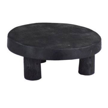 Holz Pflanzenständer KAILANI mit Füßen, outdoor, schwarz, 6cm, Ø15cm Holz Pflanzenständer KAILANI mit Füßen, outdoor, schwarz, 6cm, Ø15cm