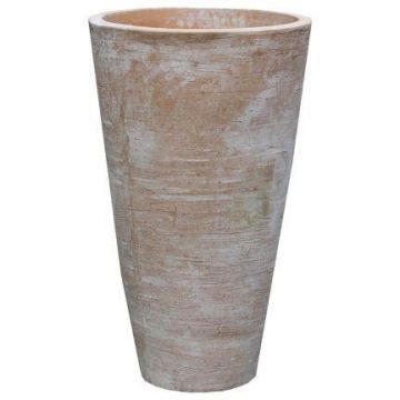 Terrakotta Pflanzvase JORVENA, 3 Stück, handmade, patiniert, outdoor, braun, 41x23cm, 61x33cm, 75x44cm Terrakotta Pflanzvase JORVENA, 3 Stück, handmade, patiniert, outdoor, braun, 41x23cm, 61x33cm, 75x44cm