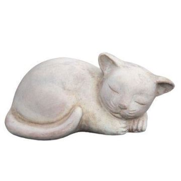 Tierfigur Katze SERIVA aus Terrakotta, liegend, handmade, patiniert, beige, 29x16x13cm Tierfigur Katze SERIVA aus Terrakotta, liegend, handmade, patiniert, beige, 29x16x13cm