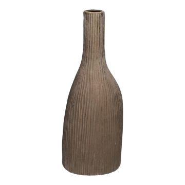 Dekoflasche PHILLIPA aus Terrakotta, mit Maserung, braun, 20x14,2x51cm Dekoflasche PHILLIPA aus Terrakotta, mit Maserung, braun, 20x14,2x51cm