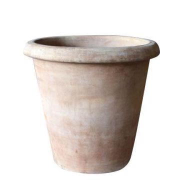 Terrakotta Pflanztopf ELVORN, handmade, patiniert, braun, 40cm, Ø42cm Terrakotta Pflanztopf ELVORN, handmade, patiniert, braun, 40cm, Ø42cm