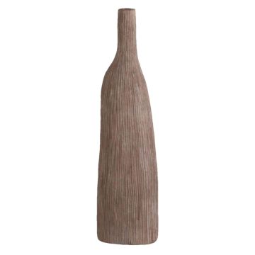 Dekoflasche PHILLIPA aus Terrakotta, mit Maserung, braun, 21,3x14x78,5cm Dekoflasche PHILLIPA aus Terrakotta, mit Maserung, braun, 21,3x14x78,5cm